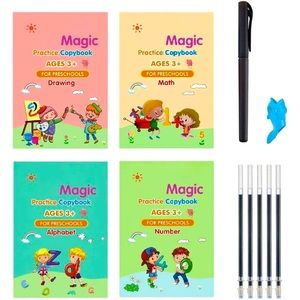 🔥Wonderfull Educational Home Kids Toy Smart and Funny set of  4 copybook NWT💕